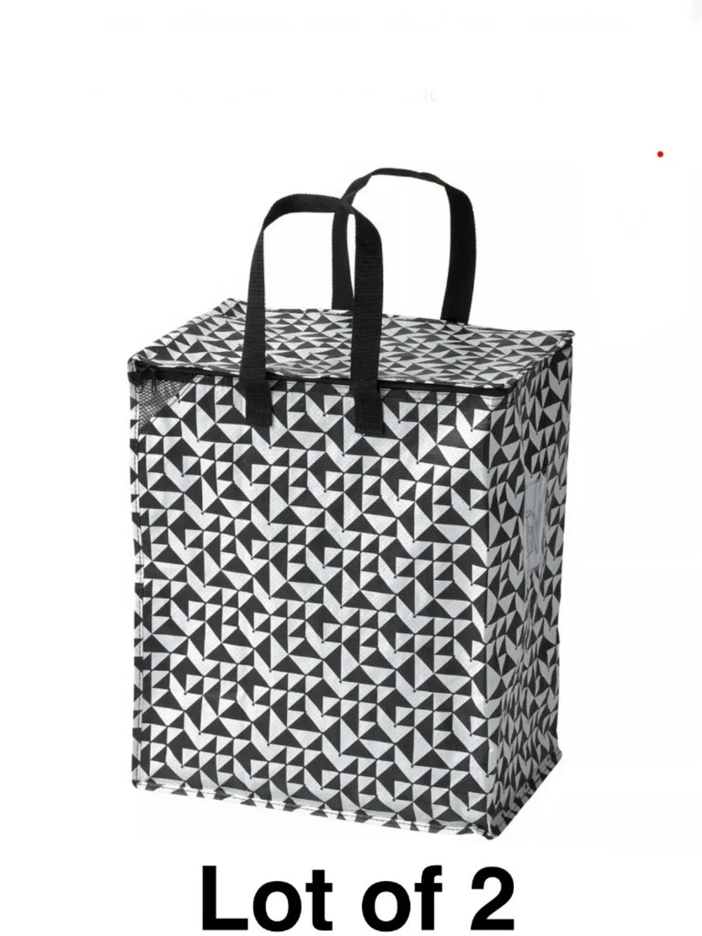 NWT Lot of 2 KNALLA IKEA Storage Bags White and Black